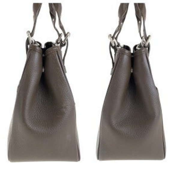 BURBERRY Medium check pattern brown leather Shoulder Bag - Picture 8 of 9